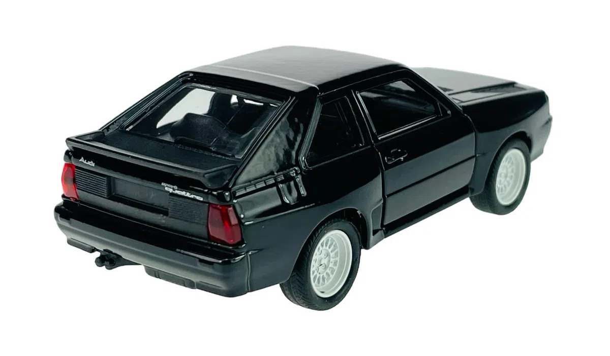 Welly model samochodu, kompatybilny z Audi Sport Quattro, czarny, ok. 1/34-1/39, metalowy model samochodu, odlew 43802