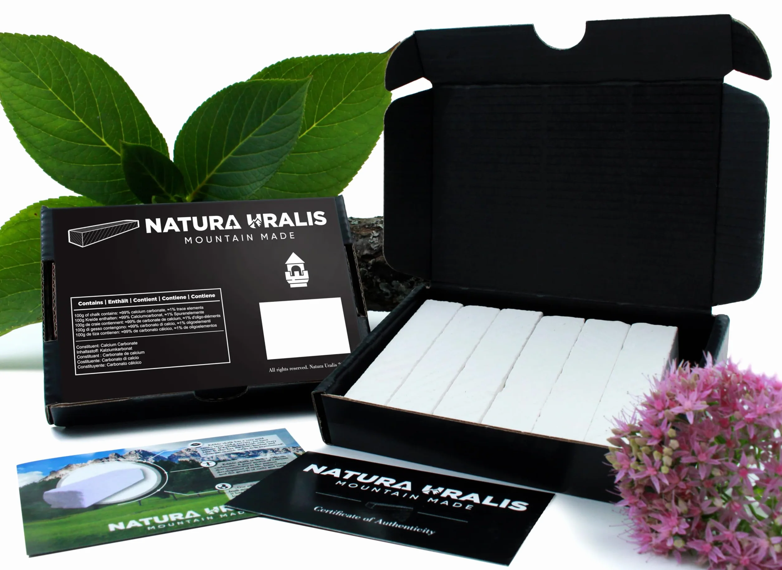 Natura Uralis Premium Belgorod Tynk Siekany | 200g Białych Słupków Wapiennych - Niesamowity Chrzęst, Satysfakcjonująca Ziemista, Aksamitna i Solidna Tekstura, Sensacja ASMR
