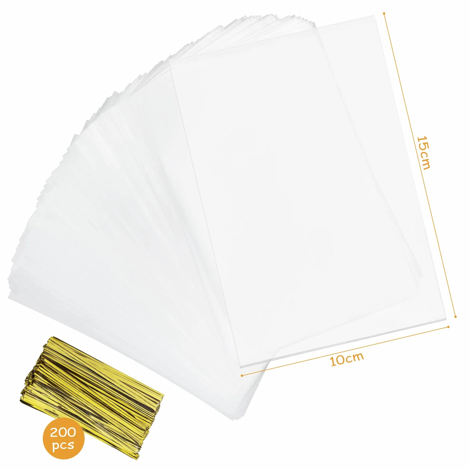Firschoie 200 sztuk 10x15cm Plastikowa torba Tansparent OPP