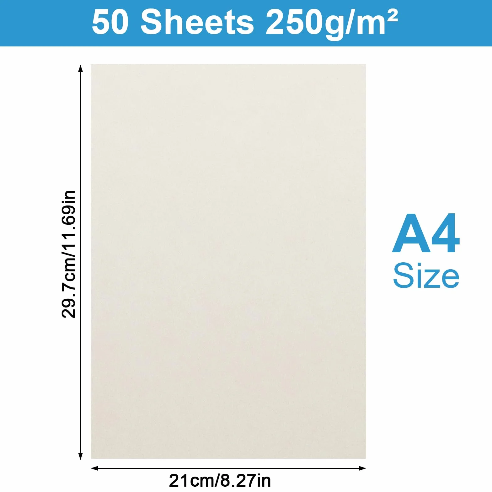 50 arkuszy papieru kolorowego Kość słoniowa A4, 250g/m² Kość słoniowa papier fotograficzny DIN A4 papier do drukarek atramentowych karton kolorowy papier do majsterkowania do scrapbookingu