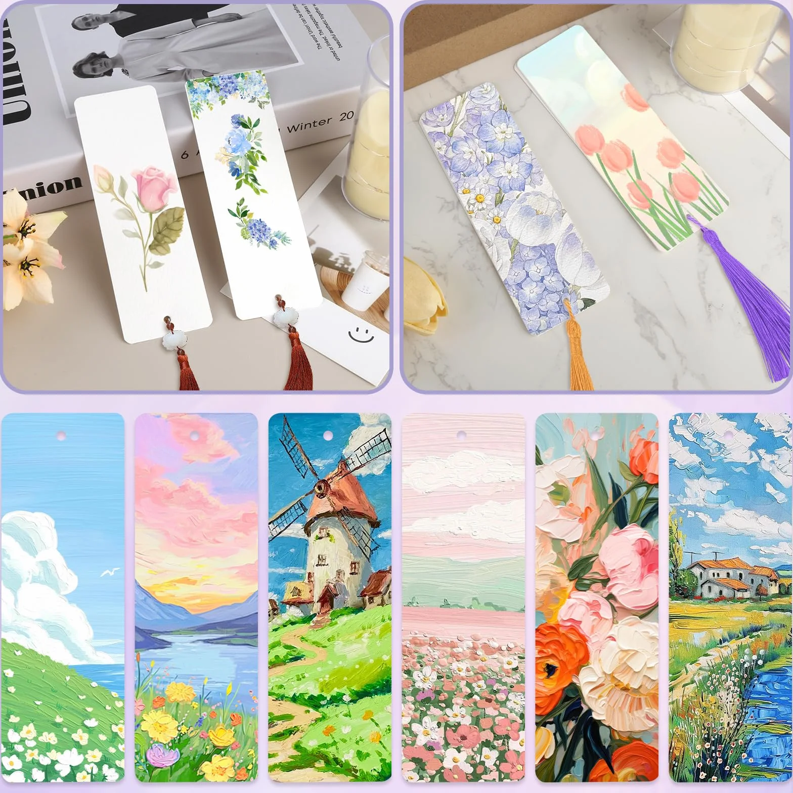 100 arkuszy pustych akwarelowych zakładek, 300 g/m², papier akwarelowy z 12 pigmentami i 2 pędzlami, 15 x 5 cm papier akwarelowy, blok do zakładek, majsterkowania, malowania, kartek z życzeniami