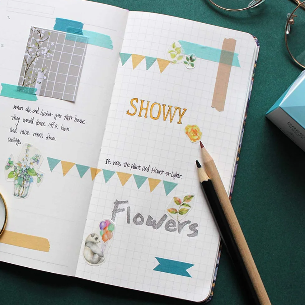 YUBBAEX Taśma Washi 28 rolek, taśma maskująca, kolorowa, dla majsterkowiczów, do rzemiosła dekoracyjnego, opakowanie prezentowe, scrapbooking
