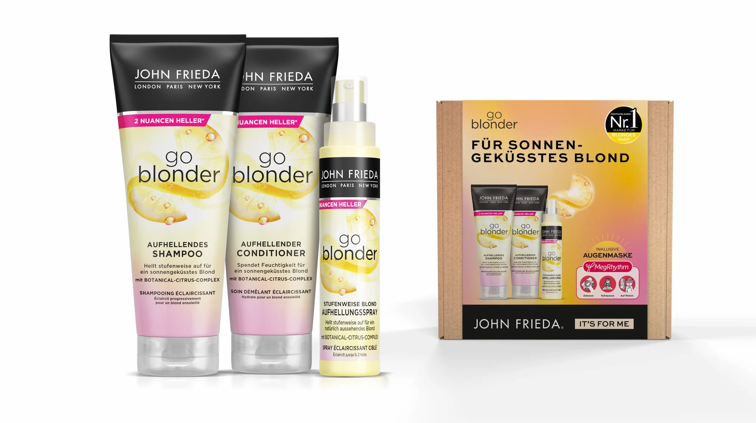 John Frieda Go Blonder Zestaw do Włosów, 4 Elementy