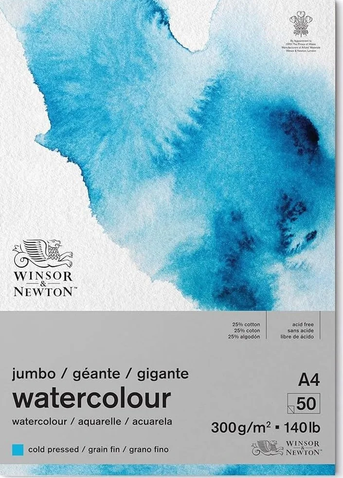 Winsor & Newton 6667010 Papier Akwarelowy, Biały, A4/50 Szt.