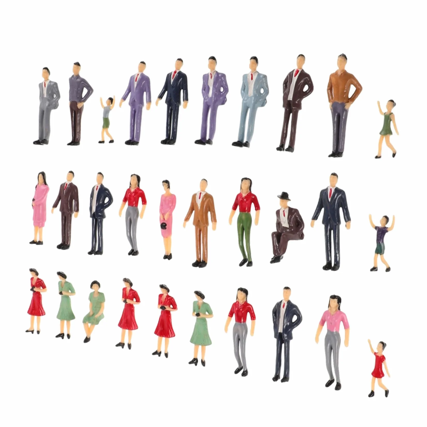 Realistyczne Figurki Abs W Miniaturze 30 Szt Zestaw Miniaturowych Figurek Ludzi Do Projektów