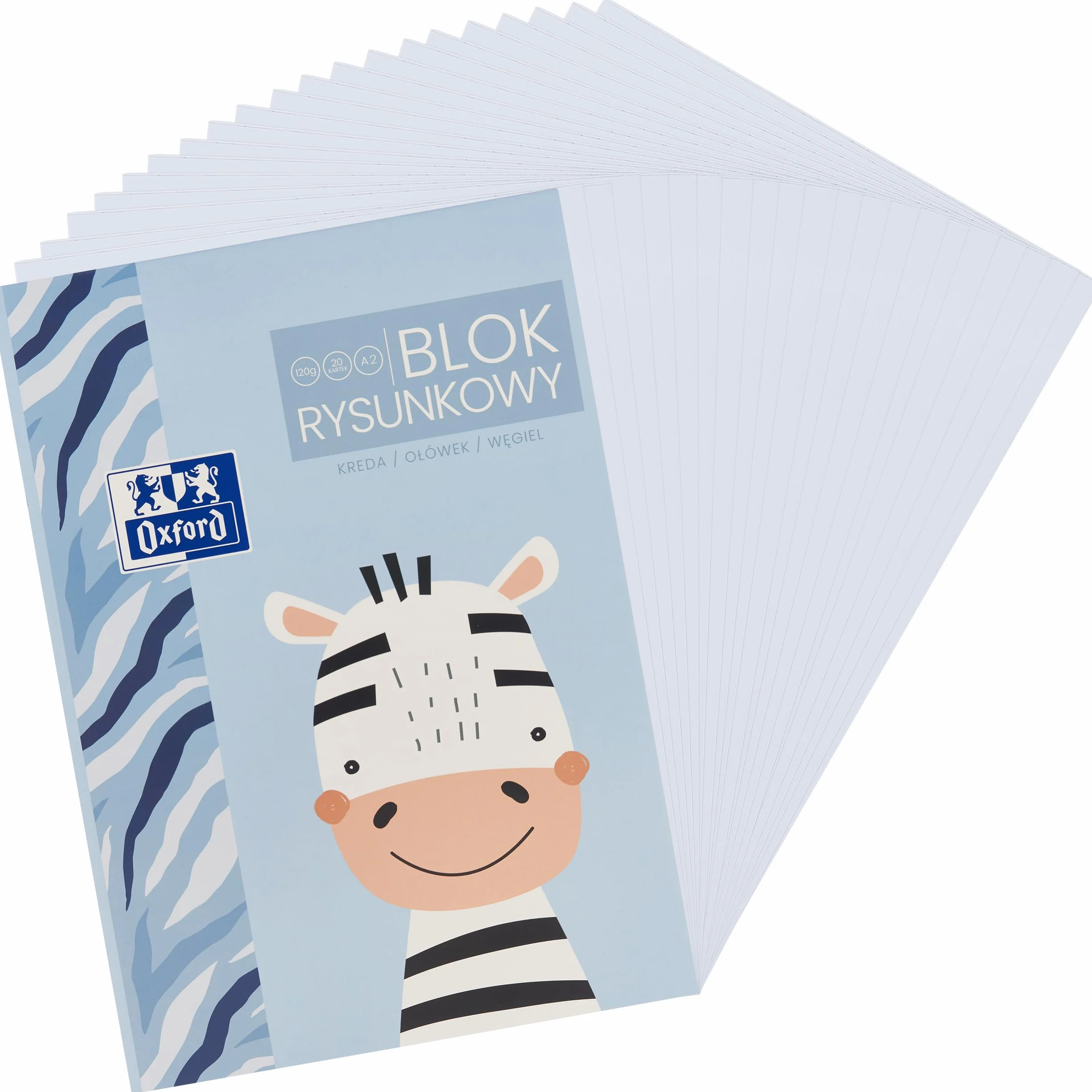 Blok Rysunkowy Oxford Kids A2, 20 kartek