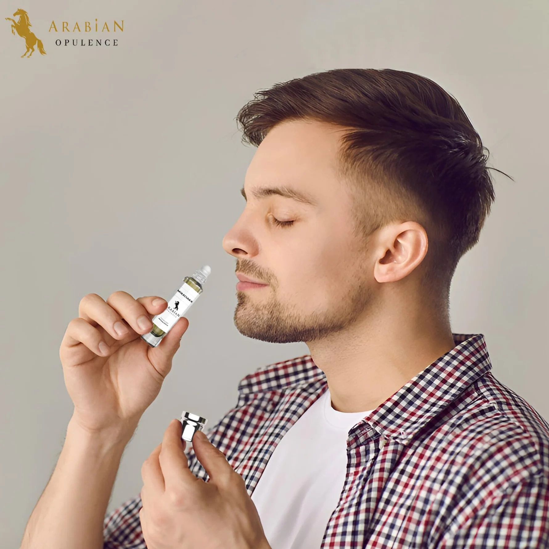 Arabian Opulence FR201 MOLECULAR olejek perfumowany w kulce, skoncentrowany olejek do ciała, długotrwały olejek na bazie oleju, dla mężczyzn i kobiet, butelka podróżna, bez alkoholu, 6 ml