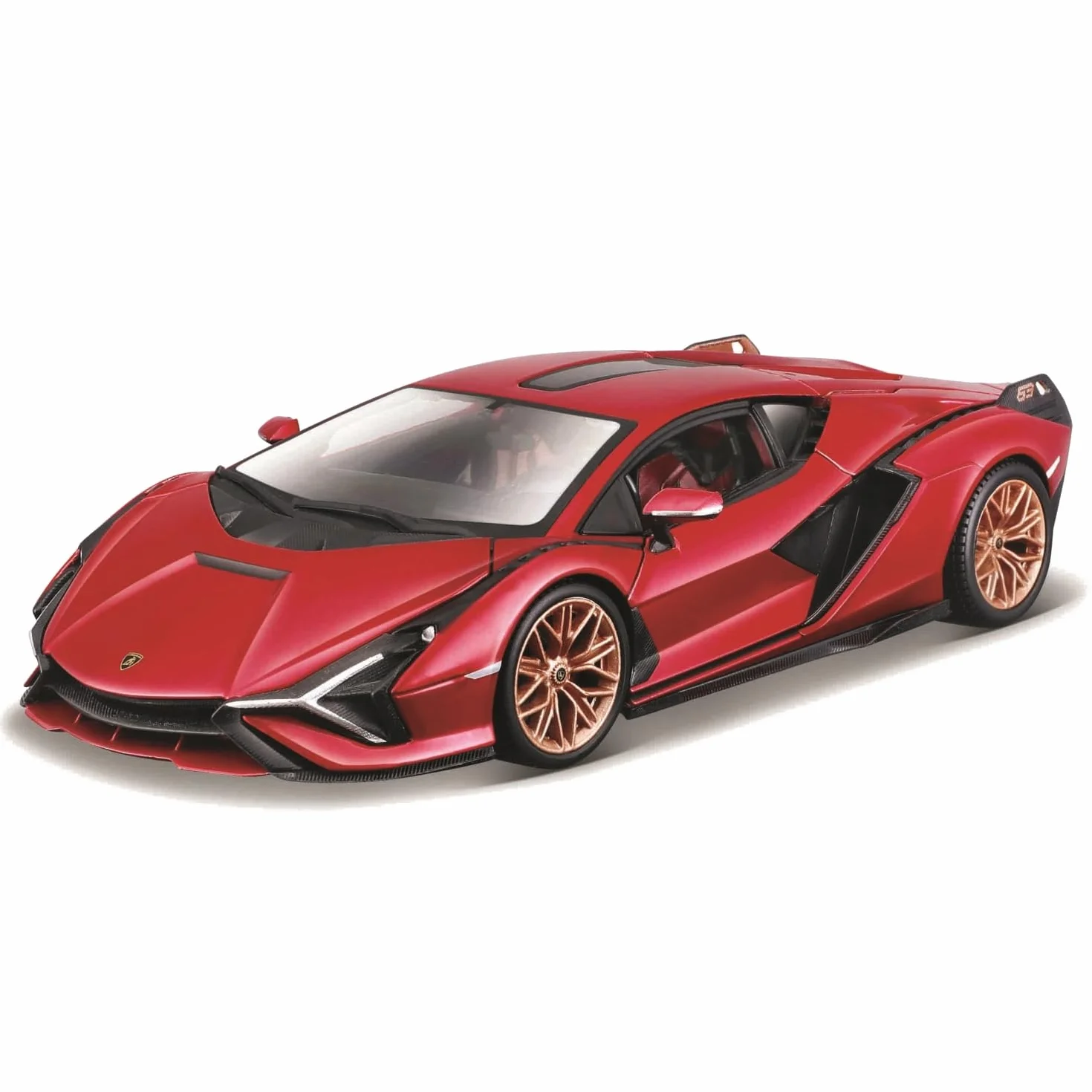 Bburago Lamborghini SIAN FKP 37 Super Car - skala 1:24 - niesamowicie szczegółowa odlewana ciśnieniowo replika kolekcjonerskiego modelu pojazdu