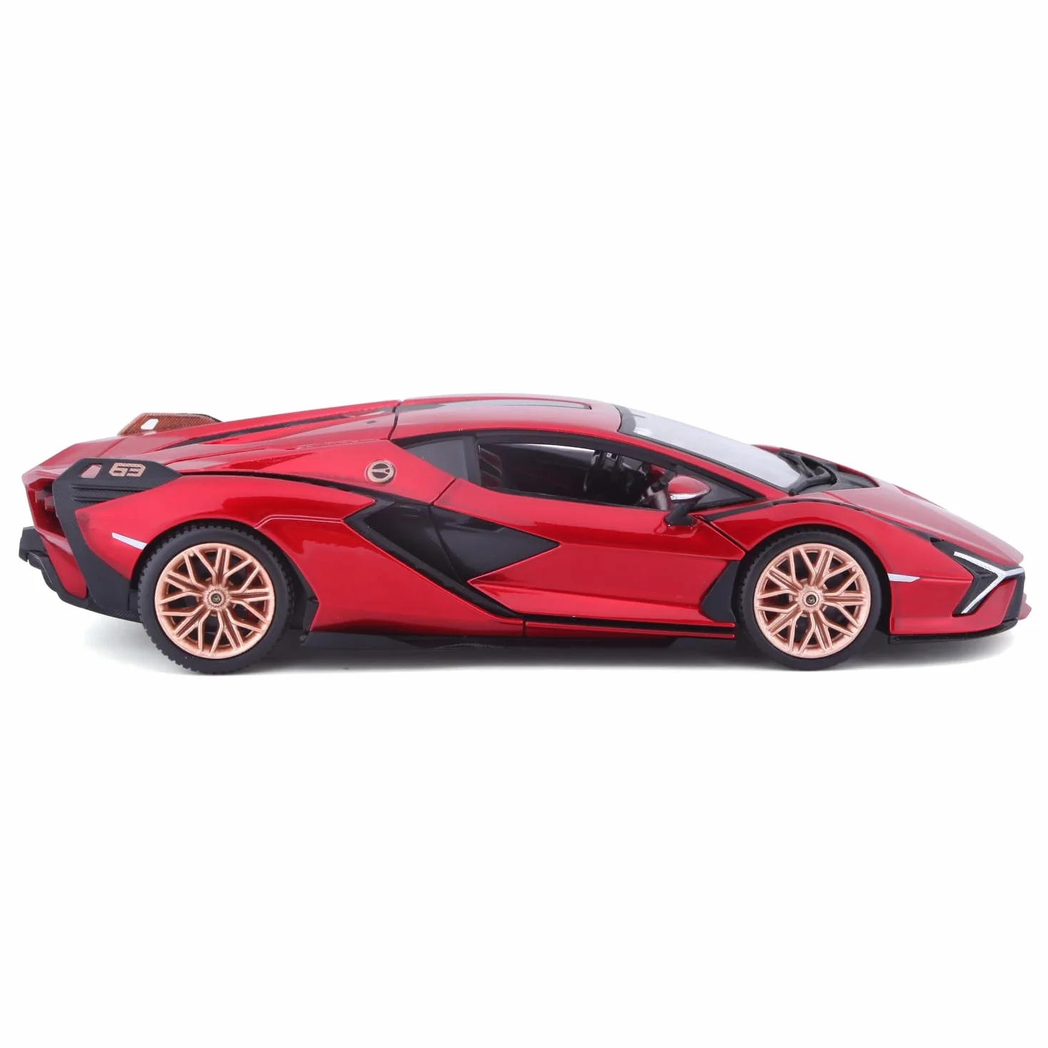 Bburago Lamborghini SIAN FKP 37 Super Car - skala 1:24 - niesamowicie szczegółowa odlewana ciśnieniowo replika kolekcjonerskiego modelu pojazdu