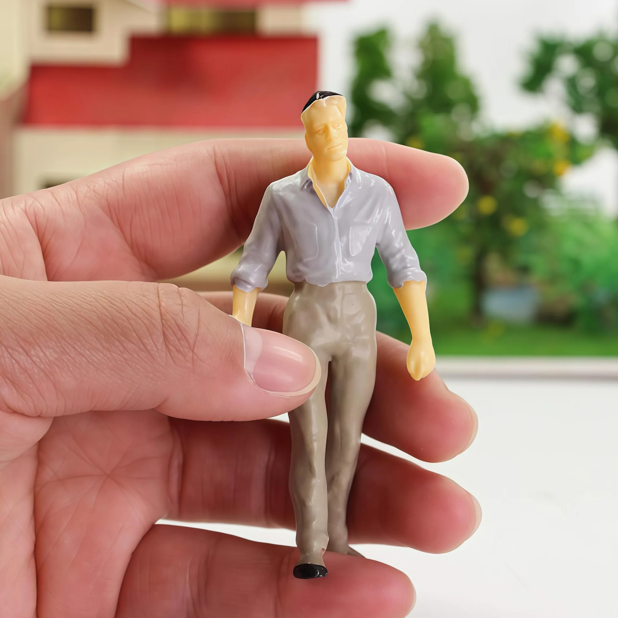 Miniaturowe figurki ludzi, muzeum, 25 sztuk, figurki modelarskie 1:87 do modelarstwa, dioramy i modeli kolejek HOSkala, losowe pozy