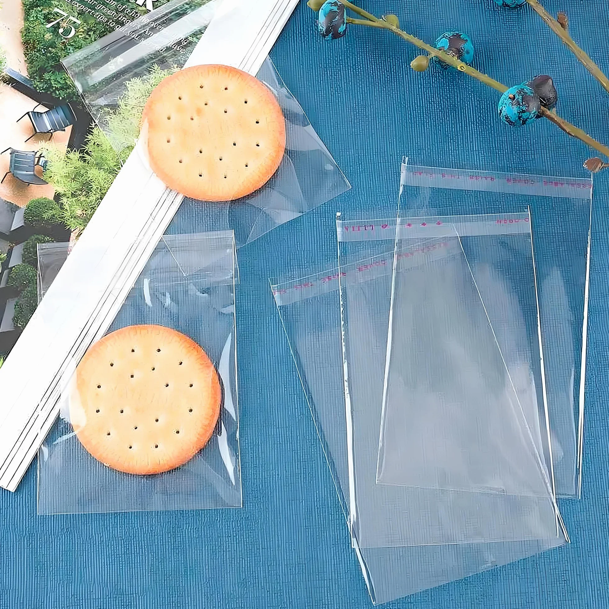 100 sztuk torebek celofanowych, torebek plastikowych, samoprzylepnych, 6 x 10 cm, torebki celofanowe, małe torebki na słodycze, torebki OPP, mini torebki z zamknięciem na ciastka, prezenty