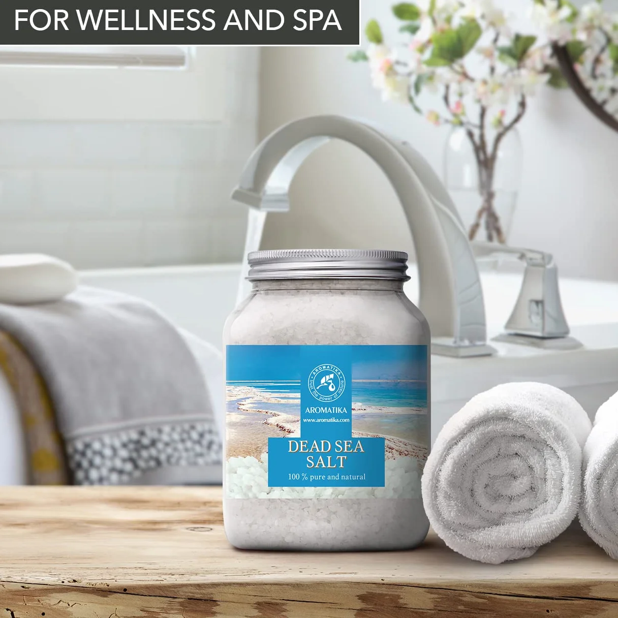 Dead Sea Salt 1000g - 100% Pure and Natural - Dead Sea Salts 1 kg- Best for Good Sleep - Stress Relief - Bath - Beauty - Relaxing - Bath Salts