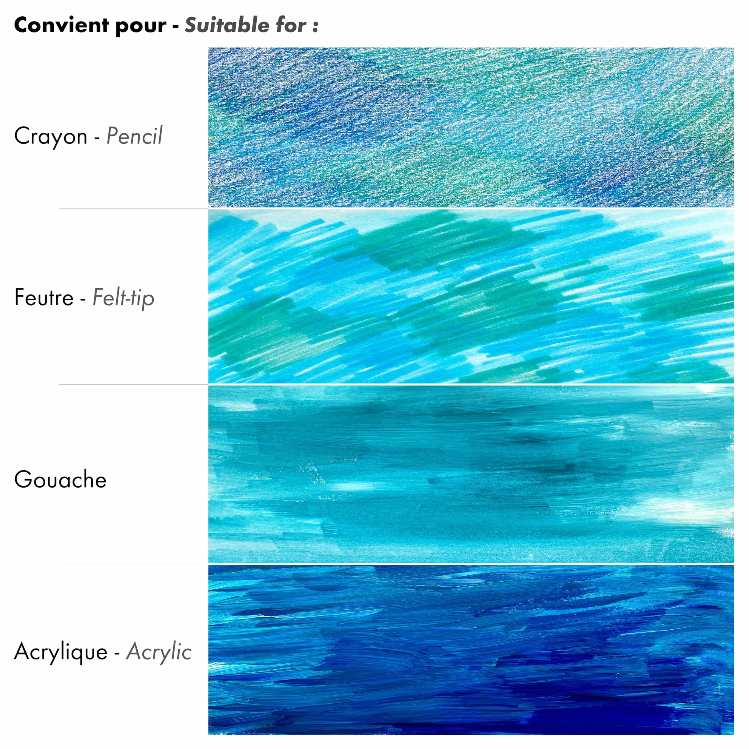 Clairefontaine 975809C – Blok rysunkowy PaintON Multi-techniques – 30 arkuszy papieru do technik mieszanych o lekko szorstkiej fakturze – Szary – A4 21x29,7 cm, 250 g