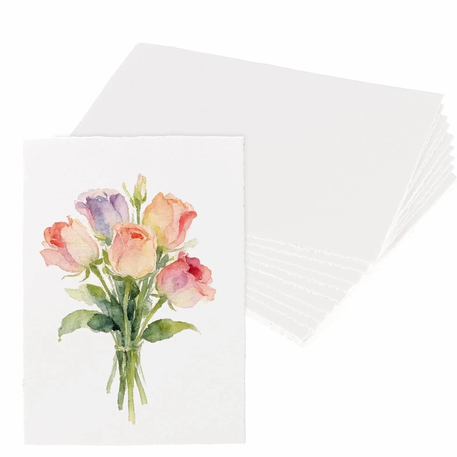 CHUEHKAK Papier akwarelowy 300 g/m², 30 arkuszy ręcznie czerpanego papieru czerpanego A4, 28,5 x 19,6 cm, papier bawełniany do akwareli, rysowania i kaligrafii