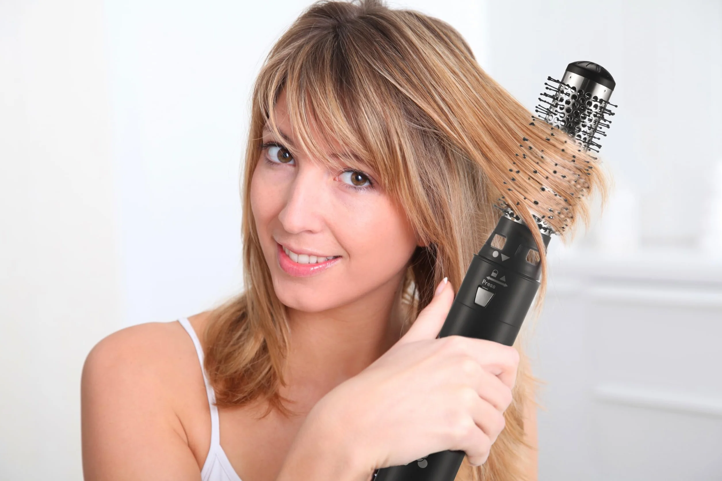 SENYA Szczotka dmuchana 5 w 1 Air Styler & Suszarka do włosów: prostowanie, suszenie, zwijanie, suszenie i objętość, Multistyler 1000 W, Alternative Airwrap, Hair Designer SYWB-HS012N Czarny