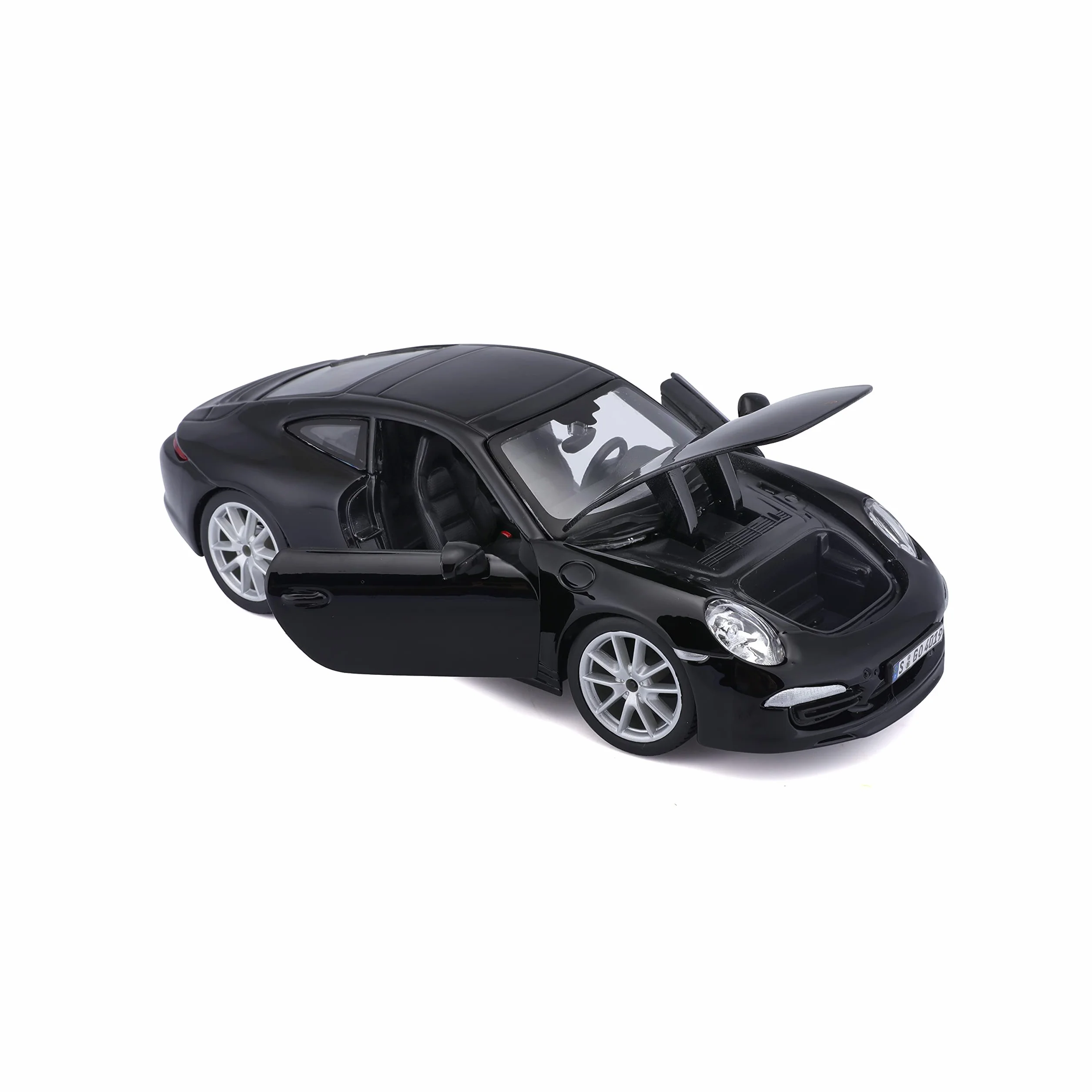Bauer Spielwaren 18-21065B Porsche 911 Carrera S model samochodu w skali 1:24, czarny, M