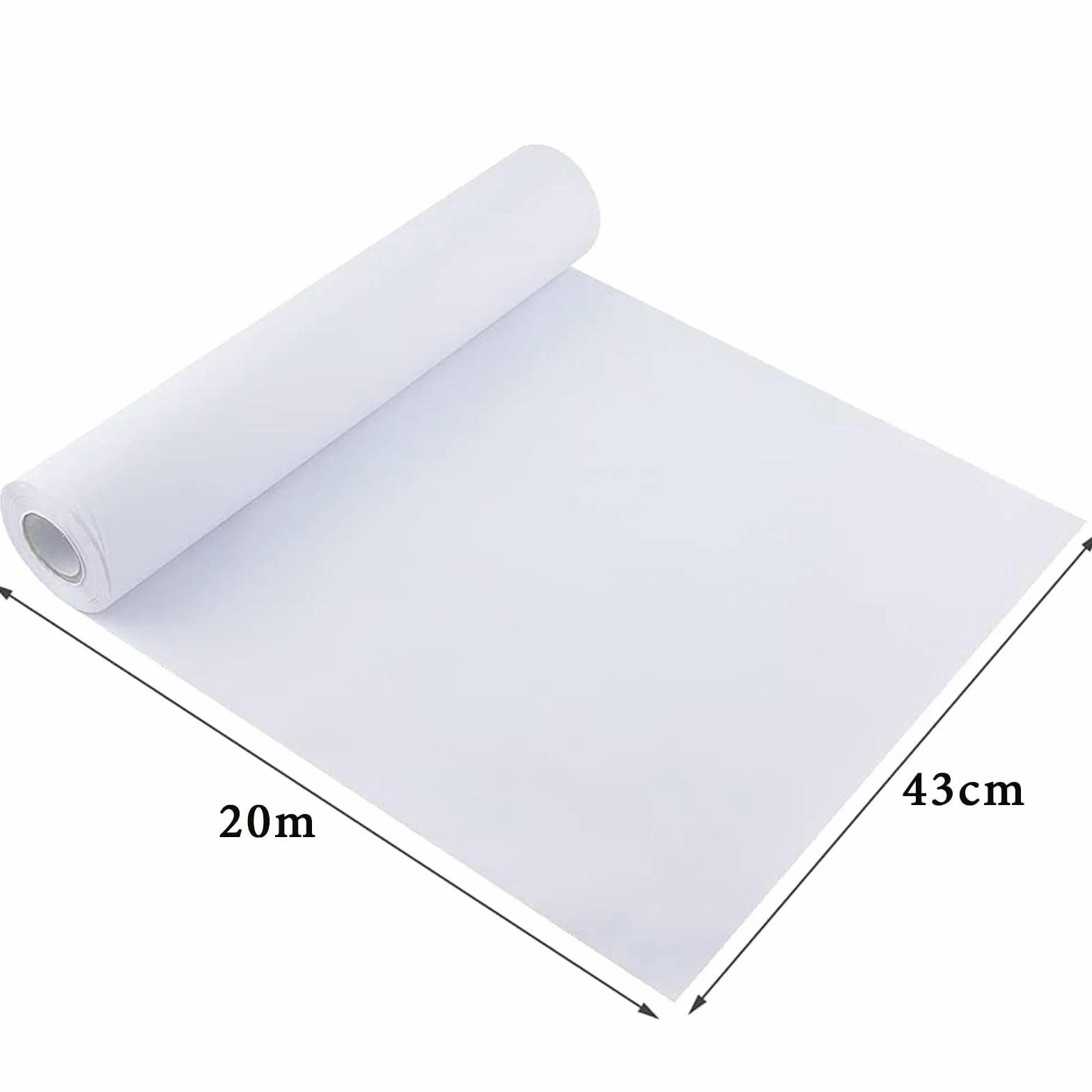 PALUDO Rolka Papieru do Rysowania, 43cm x 20M Biała Rolka Papieru, 80 g/m Papier do Szkicowania Rolka dla Dzieci Sztaluga Papierowa Sciana Sztuka Szkicowania Crafting Rysowanie Prezent Papierowy