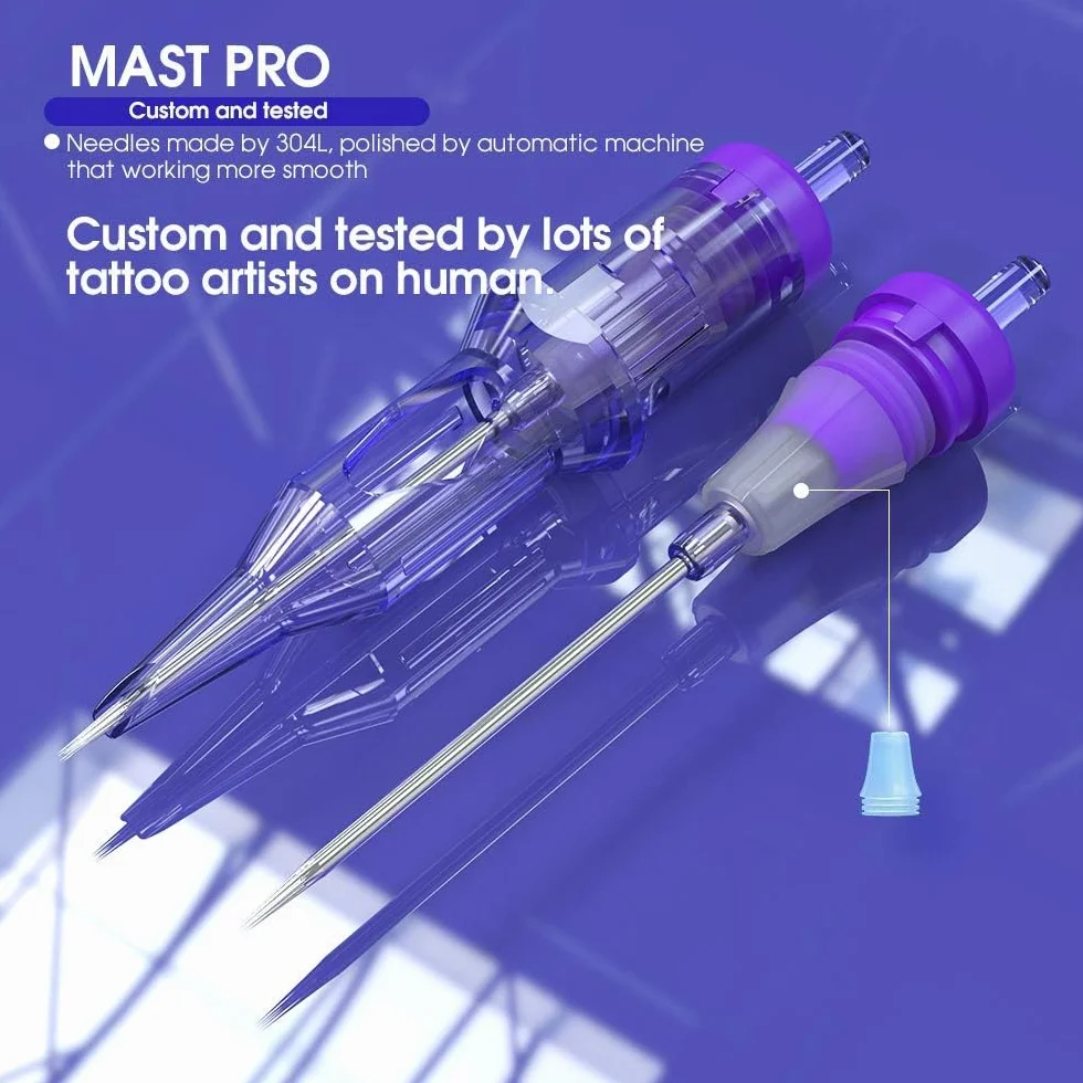 Mast Pro Tattoo Cartridge Needles 20Pieces #12 0.35 1209RL Standard Round Liner Microblading Tattoo Needle Cartridge for Tattoo Machine Pen
