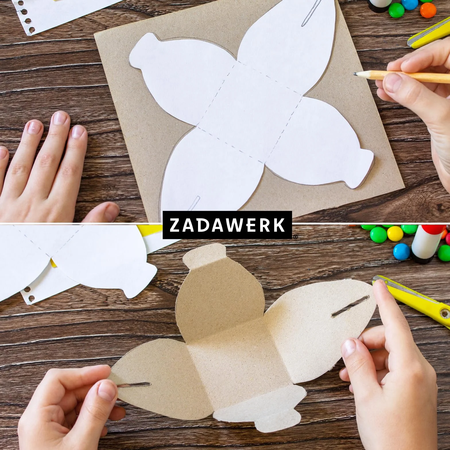 ZADAWERK® Szary karton – 1 mm – 620 g/m² – DIN A4 – introligatorski – 22 sztuki – do majsterkowania – tektura modelarska – wkładany – tektura archiwalna