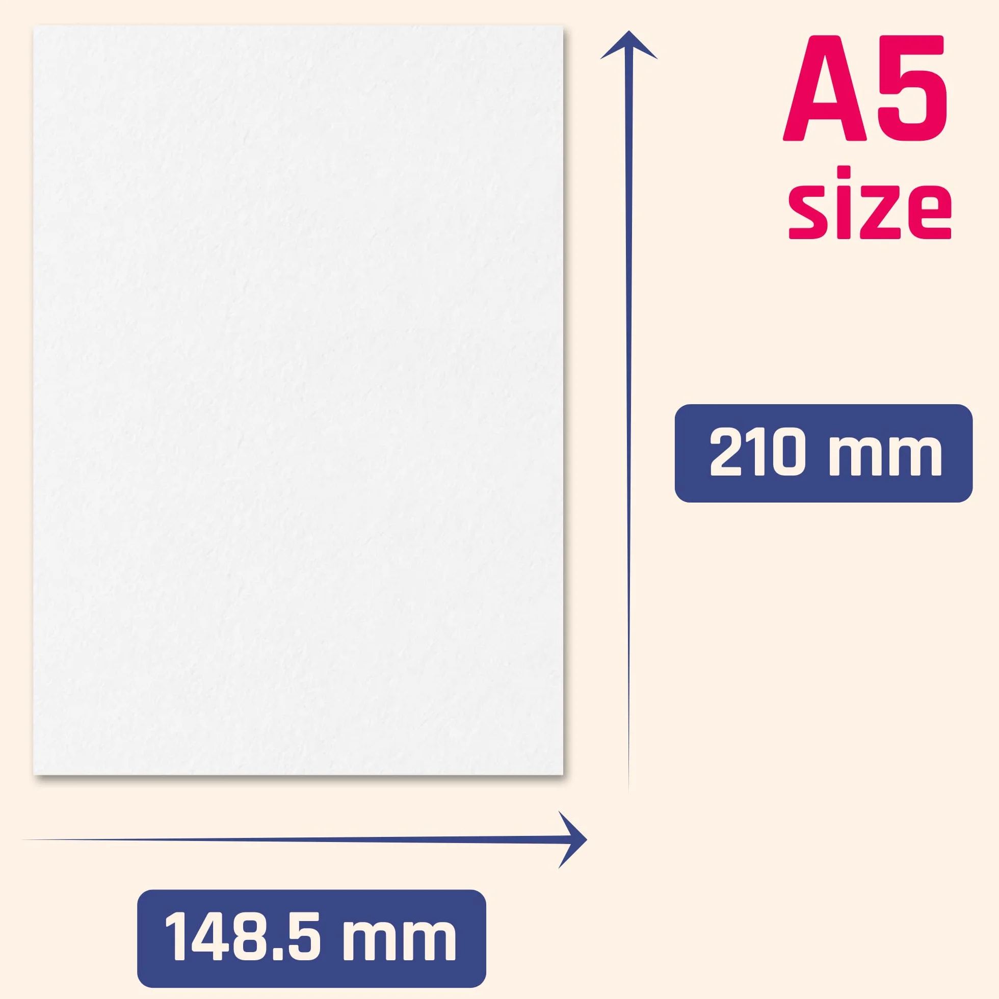 50 Sztuk, 300 g/m² - Karton Biały A5, Gruby Karta Biała do Rysowania Druku Drukarka
