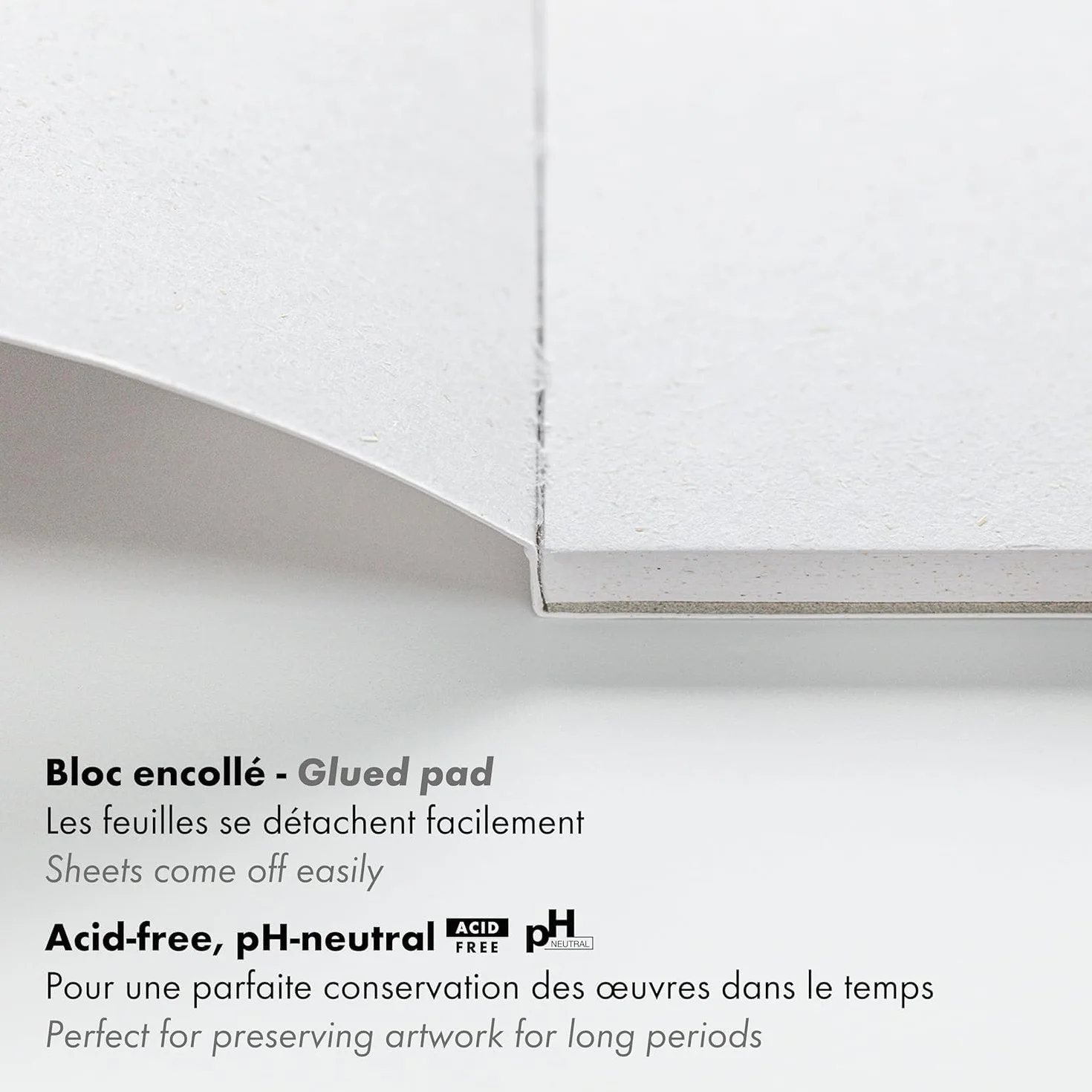 Clairefontaine 96536C – Blok rysunkowy PaintON Multi-techniques – 40 arkuszy papieru do technik mieszanych z bardzo lekkim ziarnem – biały – A3 29,7x42 cm 250 g