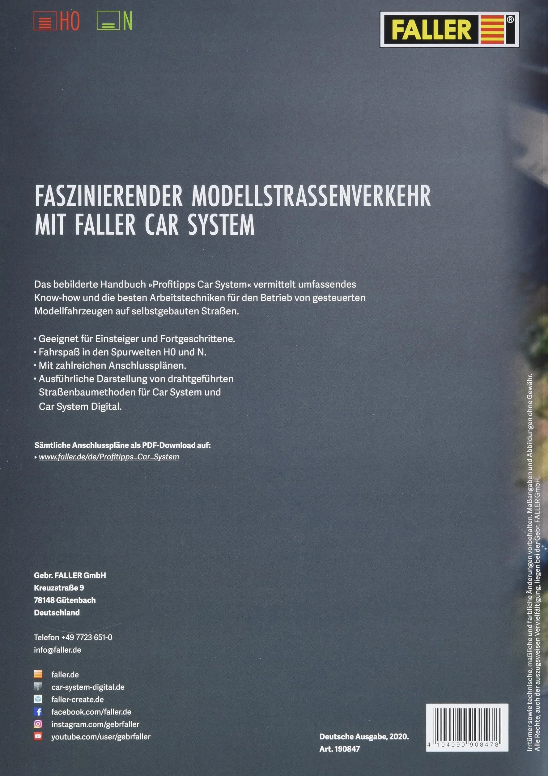 FALLER 190847 modelarstwo łatwo wykonany system samochodowy