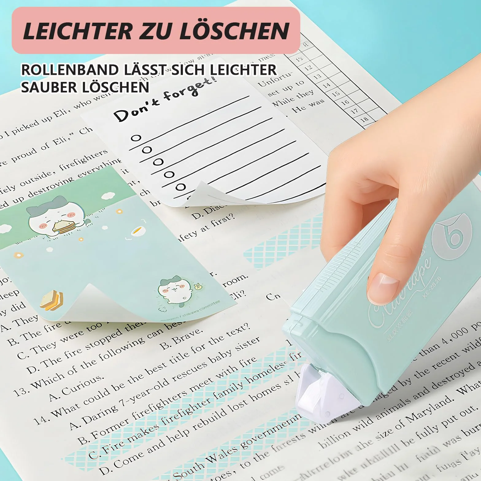 Dreamil Dwustronna taśma klejąca w rolce, 6 sztuk, samoprzylepna, przezroczysta, szerokość 6 mm x 6 m, mocny roller klejący do rzemiosła i biura.