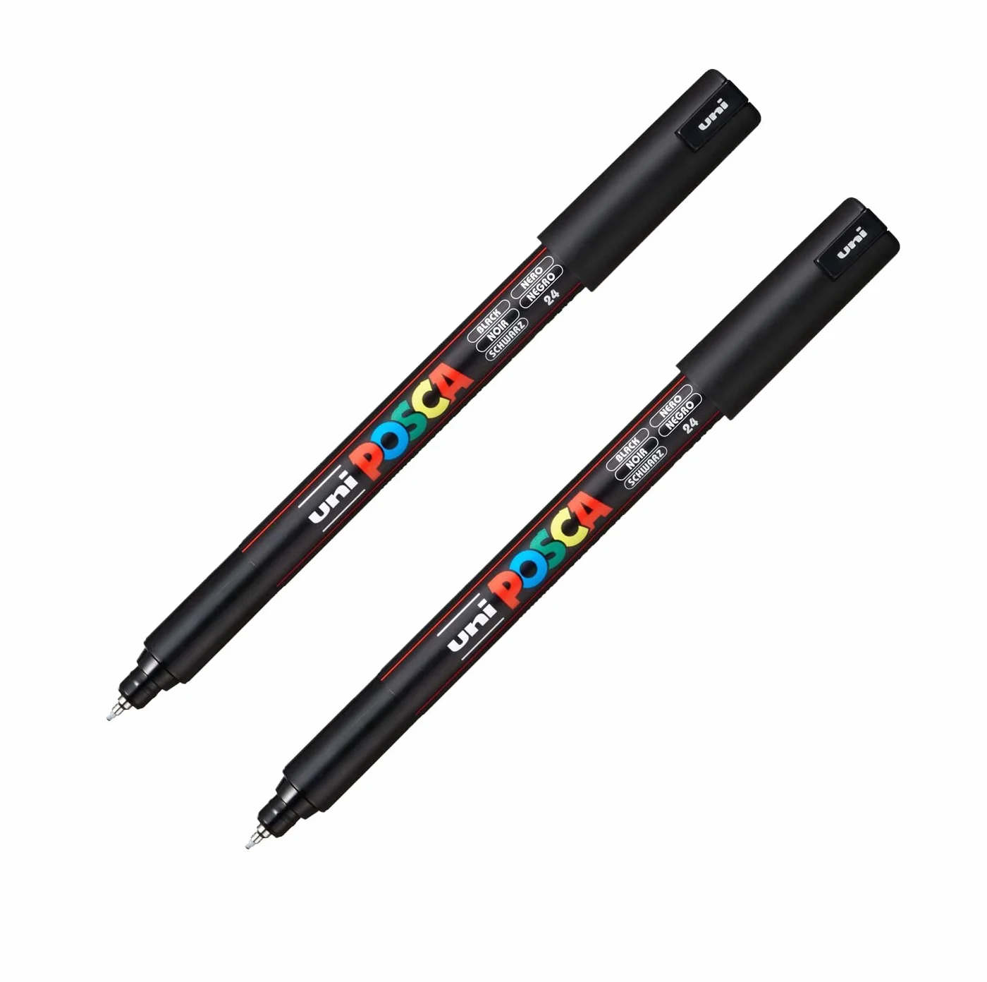 Posca Markery do malowania PC-1MR - stalówka 0,7 mm - czarny atrament - 2 sztuki