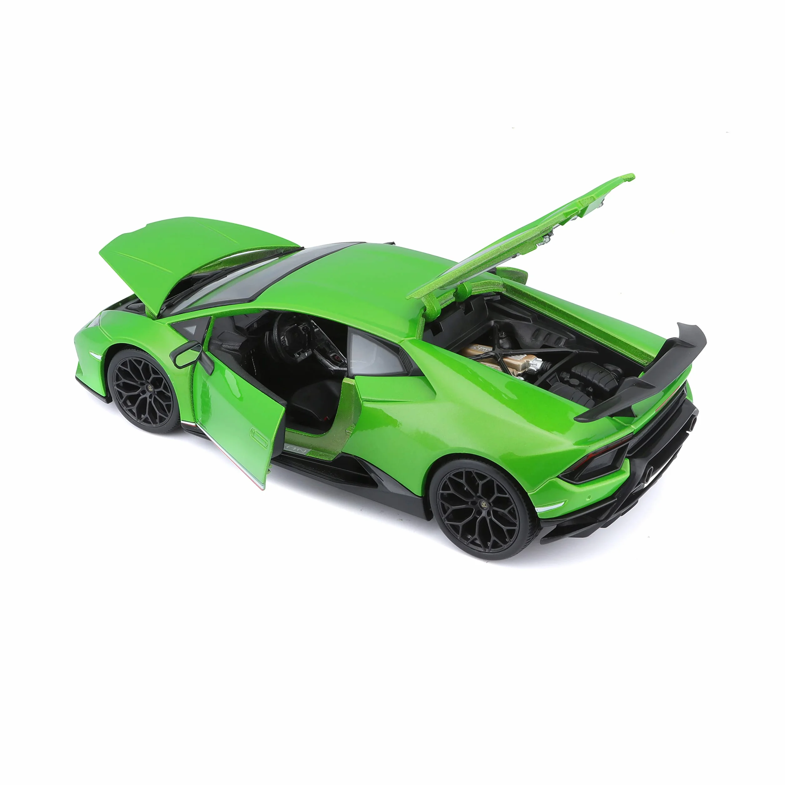 Bburago Lamborghini Huracan Harley-Davidson Samochód Zabawkowy, Zielony/Czarny, Od 3 Lat