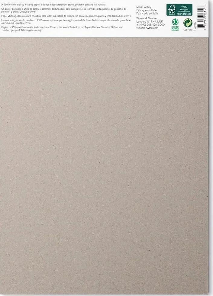 Winsor & Newton 6667010 Papier Akwarelowy, Biały, A4/50 Szt.