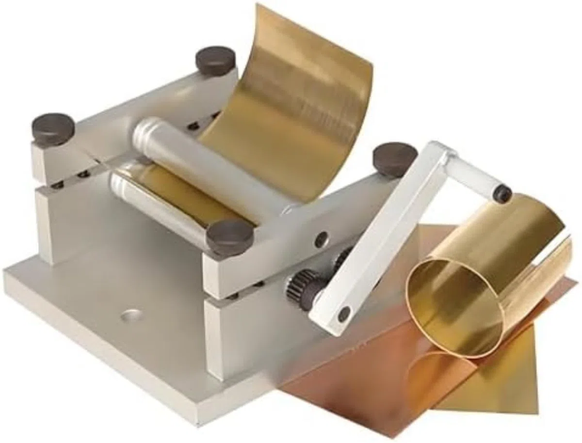 Ręczne narzędzie do gięcia metalu do blachy 60 mm, rolka korbowa do produkcji biżuterii i modelarstwa, idealna do projektów profesjonalnych i DIY