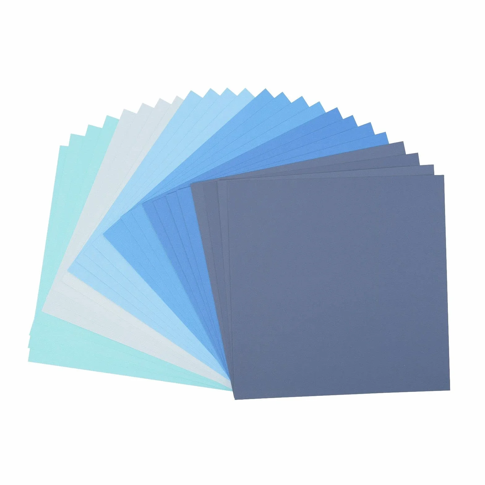 Vaessen Creative Florence Cardstock teksturowane materiały do tworzenia kolorowych kart, 30,5 x 30,5 cm, niebieskie, 24 arkusze, kolorowy papier do scrapbookingu, tworzenia kart i innych rzemiosł