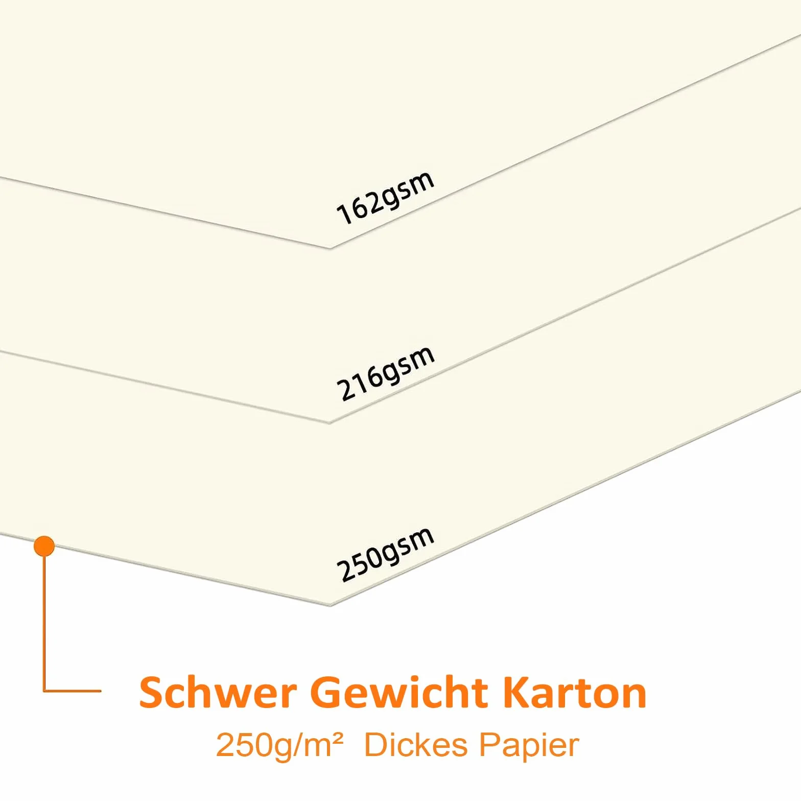 50 arkuszy kolorowego papieru w kolorze kości słoniowej, papier DIN A4, naturalny biały, 250 g/m², kolorowy karton, papier kremowy, karton fotograficzny, karton do majsterkowania, do albumu