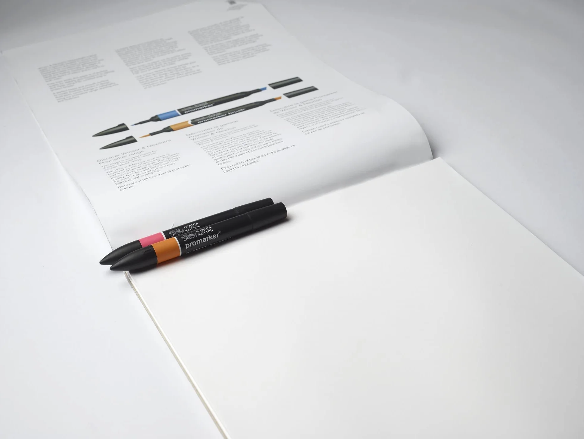 Winsor & Newton 6002012 Papier do markerów w bloku, 25 arkuszy DIN A4, 160 g/m², FSC, nie zawiera chloru i kwasów, odporny na starzenie się do wszystkich rodzajów markerów na bazie alkoholu