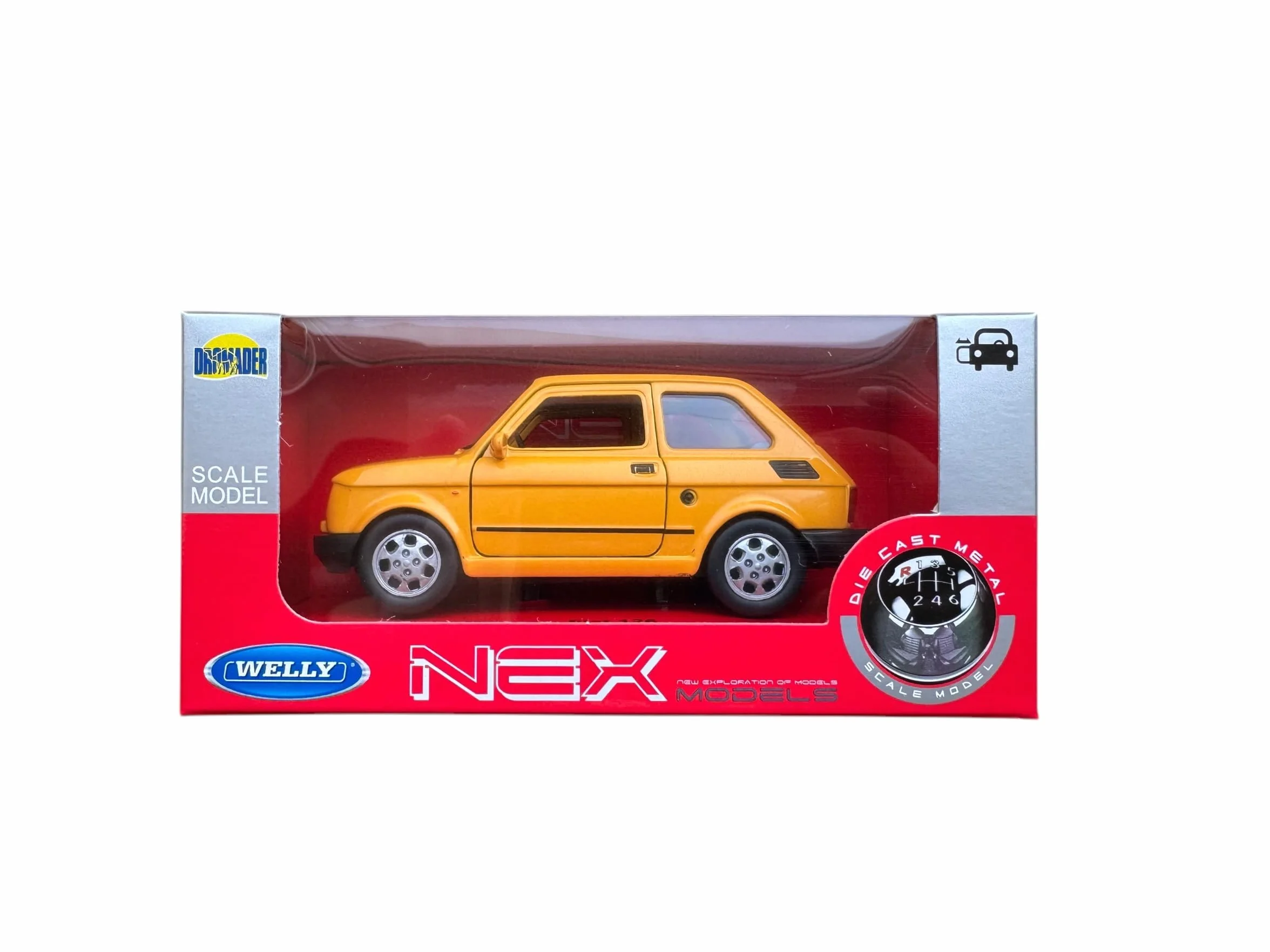 126 Żółty Budowany Podobnie Polski FIAT 126p 1972-2000 ok. 1/43 1/36-1/46 Welly Model Samochodu