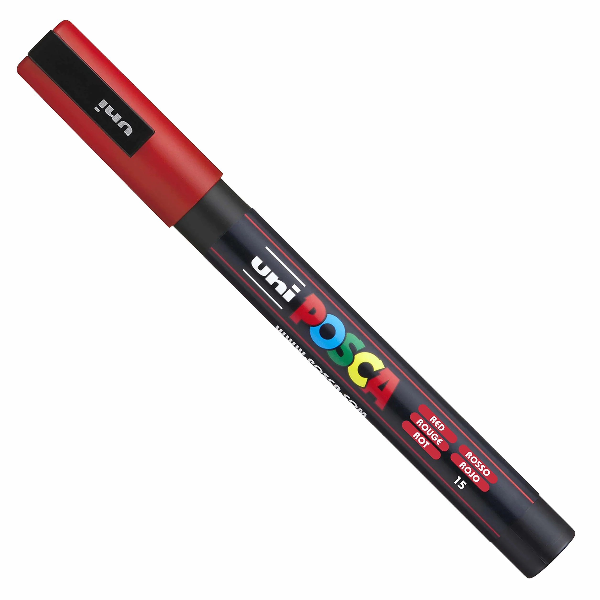 Posca PC-3M marker permanentny na bazie wody, profesjonalny zestaw 12 długopisów, bardzo czarny + biały