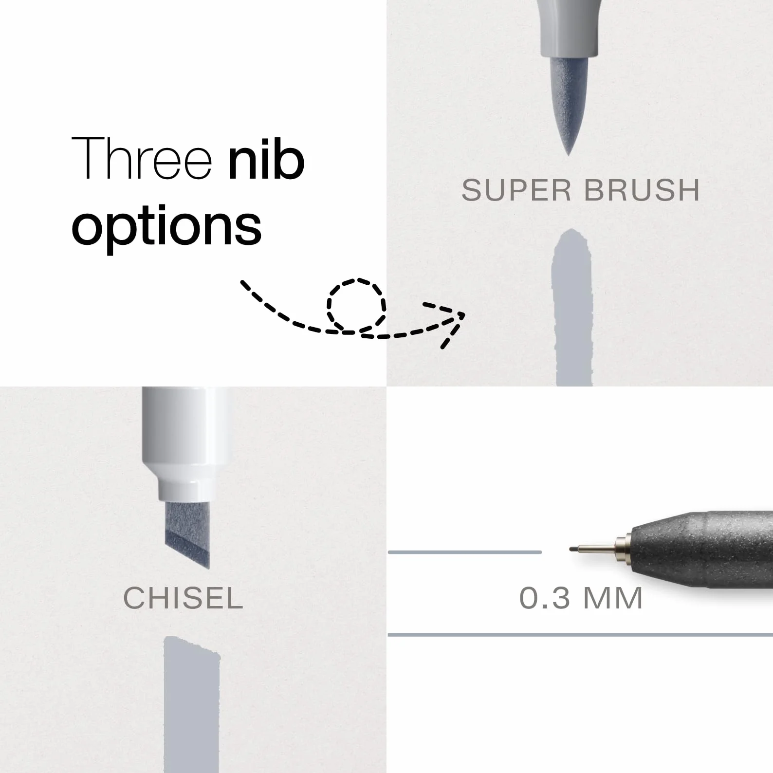 Zestaw cieni Copic Ciao "Light Cool Gray", 3 podwójne markery z jedną końcówką o średniej szerokości i jedną końcówką pędzelkową, w tym Multiliner Cool Gray 0,3 mm
