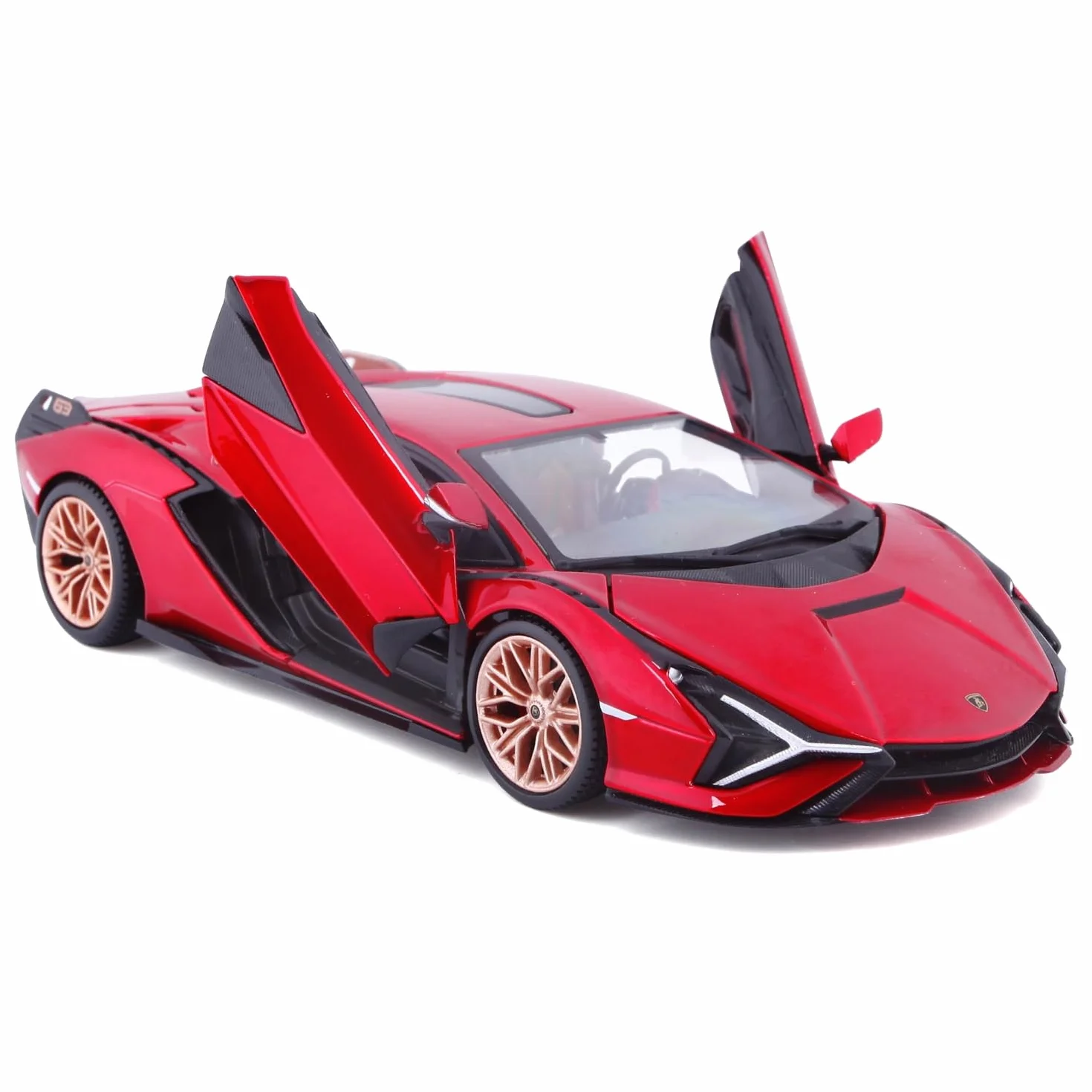 Bburago Lamborghini SIAN FKP 37 Super Car - skala 1:24 - niesamowicie szczegółowa odlewana ciśnieniowo replika kolekcjonerskiego modelu pojazdu