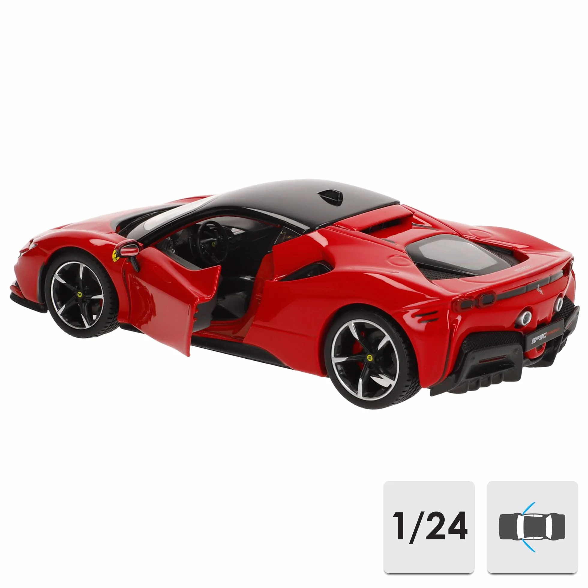 18-26028 Bburago Ferrari R&P - SF90 Stradale - skala 1:24 - kolor czerwony - model metalowy