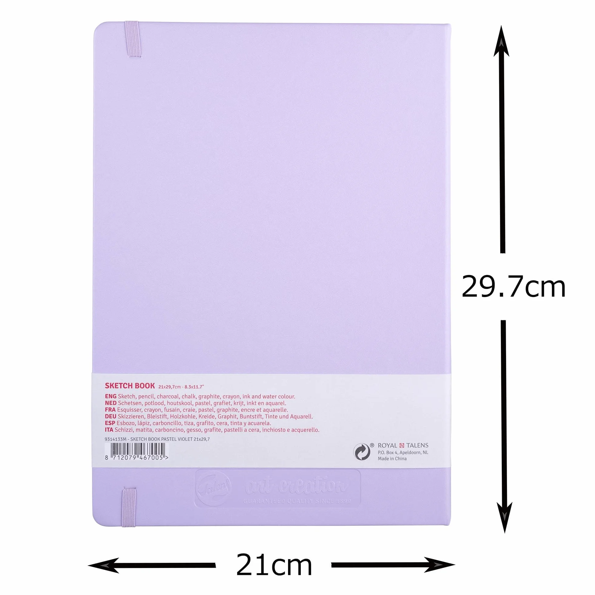 Talens Art Creation Sketchbook 80 arkuszy, rozmiar 21 x 30 cm, pastelowy fioletowy