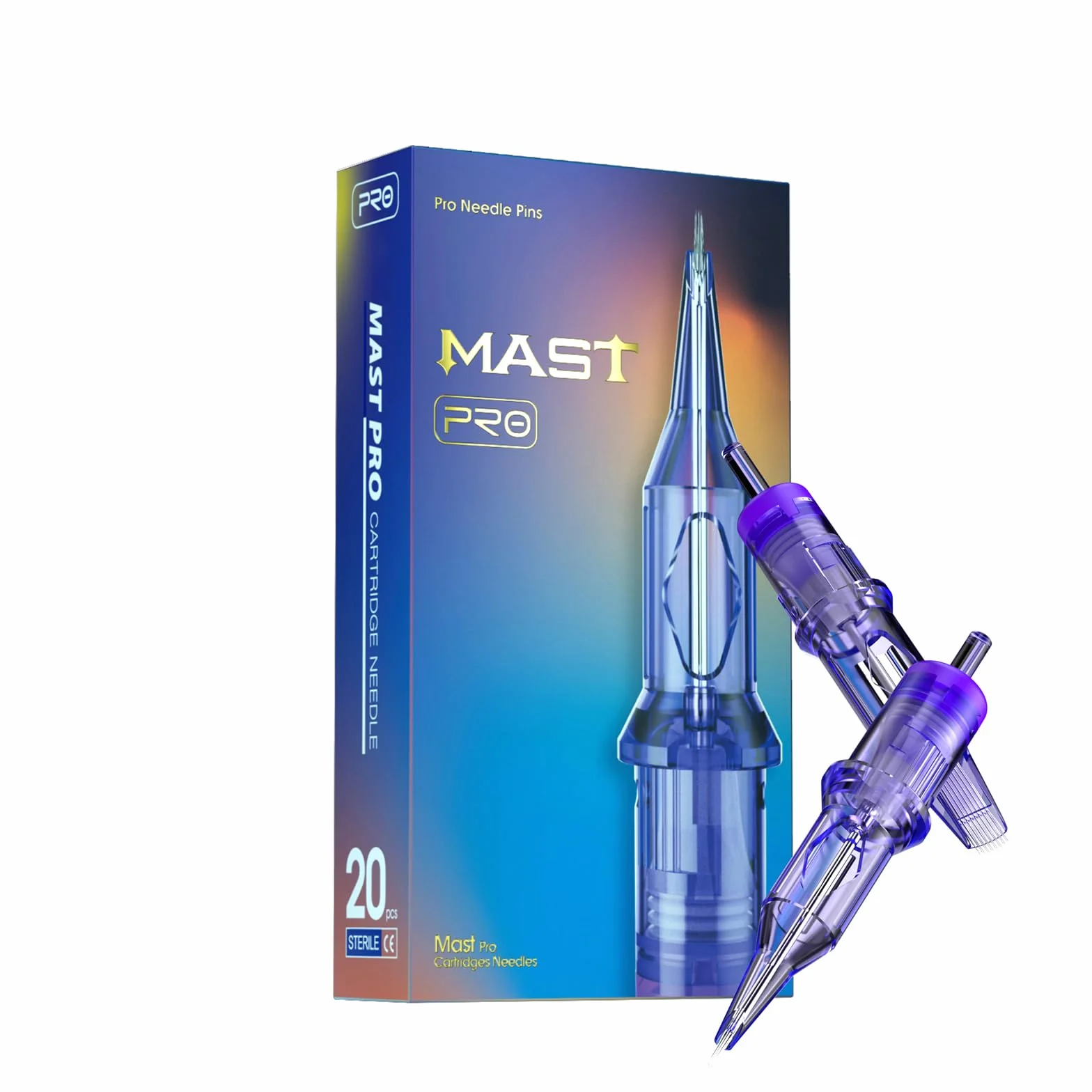 Mast Pro Tattoo Cartridge Needles 20Pieces #12 0.35 1209RL Standard Round Liner Microblading Tattoo Needle Cartridge for Tattoo Machine Pen