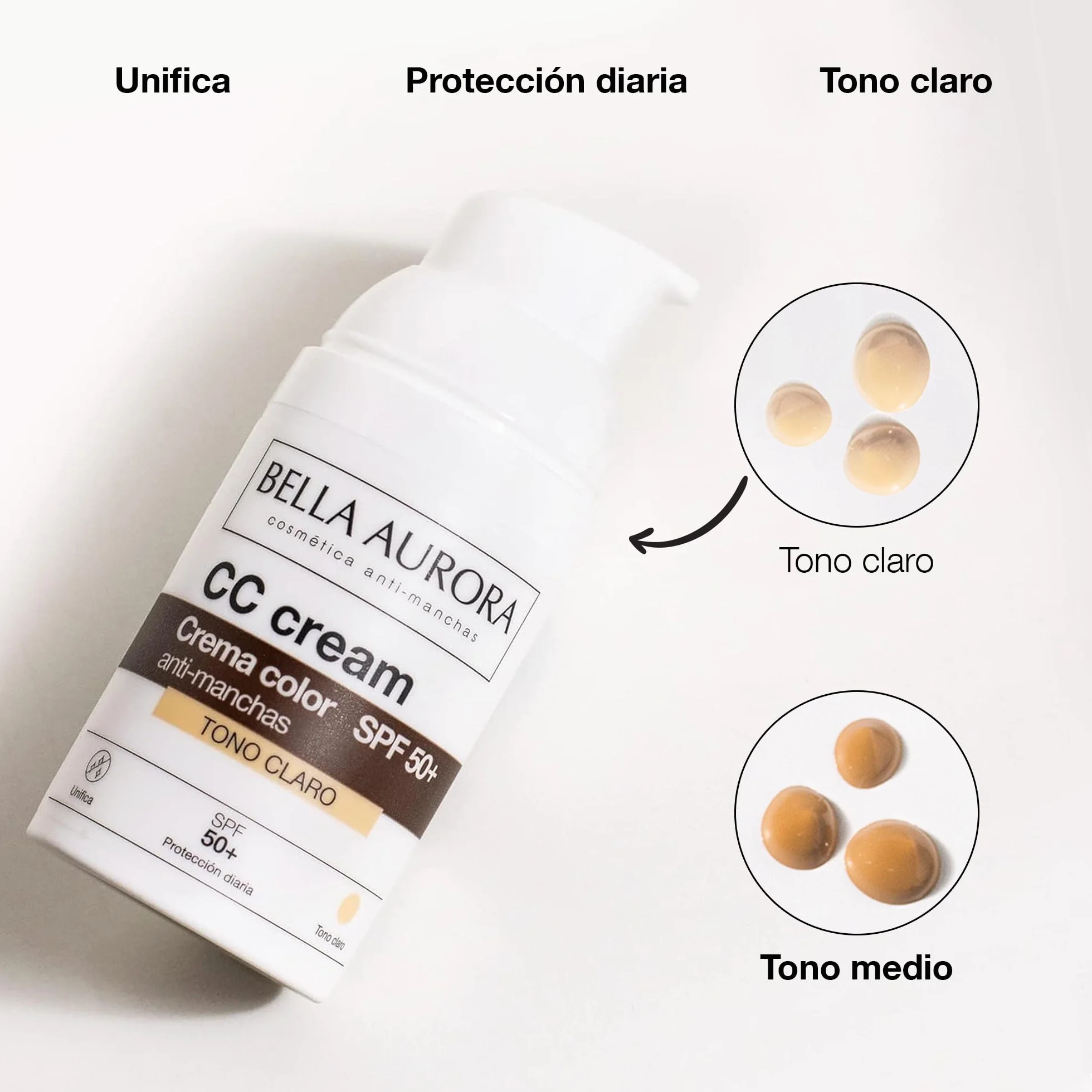 Bella Aurora, Cc Cream Anti-Manchas Tono Claro Spf50+ 30 Ml, Krem Do Twarzy, Wielobarwny, U, Kobieta