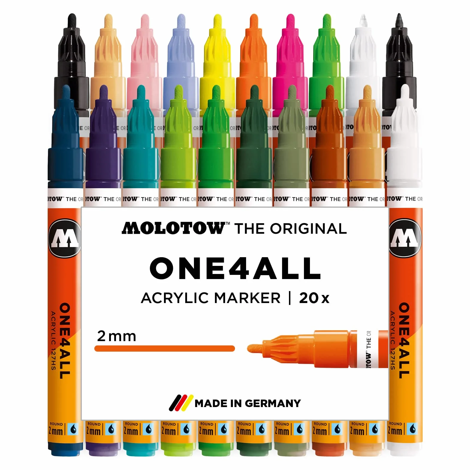 Molotow MO200163 Marker Akrylowy, Beżowy, 20 sztuk