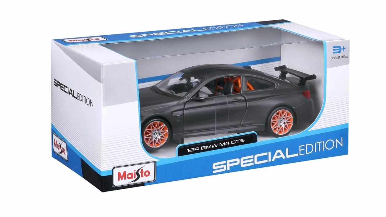 BBURAGO - BMW M4 GTS - Realistyczny model samochodu w skali 1:24, oficjalna licencja BMW, zalecany dla osób w wieku od 3 lat.