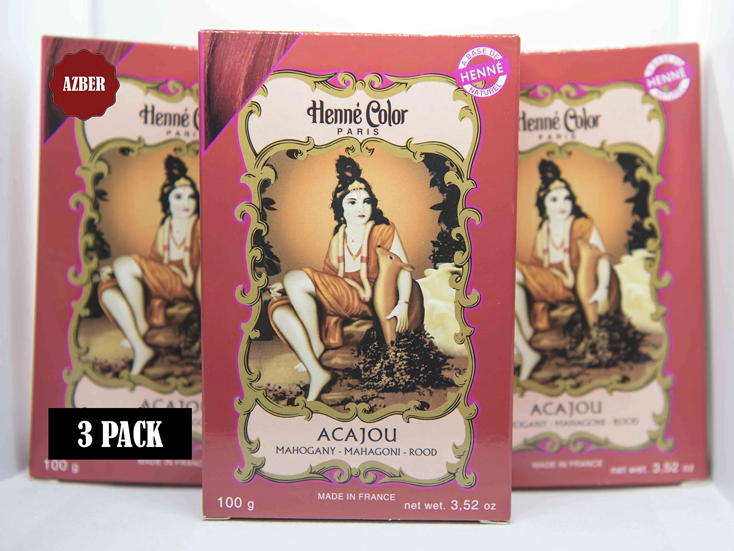 Henne Color Henna w proszku Kolor mahoniowy 100gm (OPAKOWANIE 3)