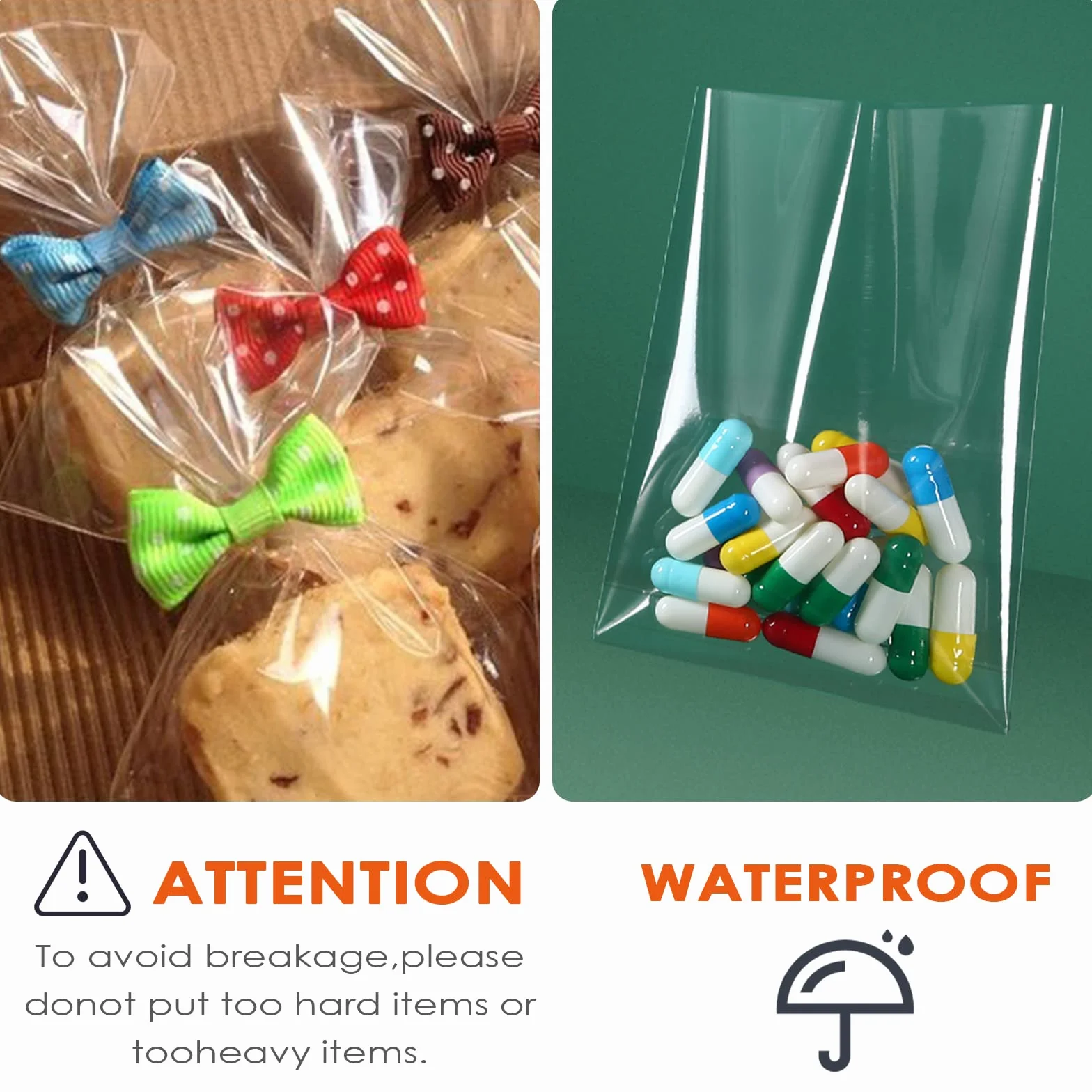 Firschoie 200 sztuk 10x15cm Plastikowa torba Tansparent OPP