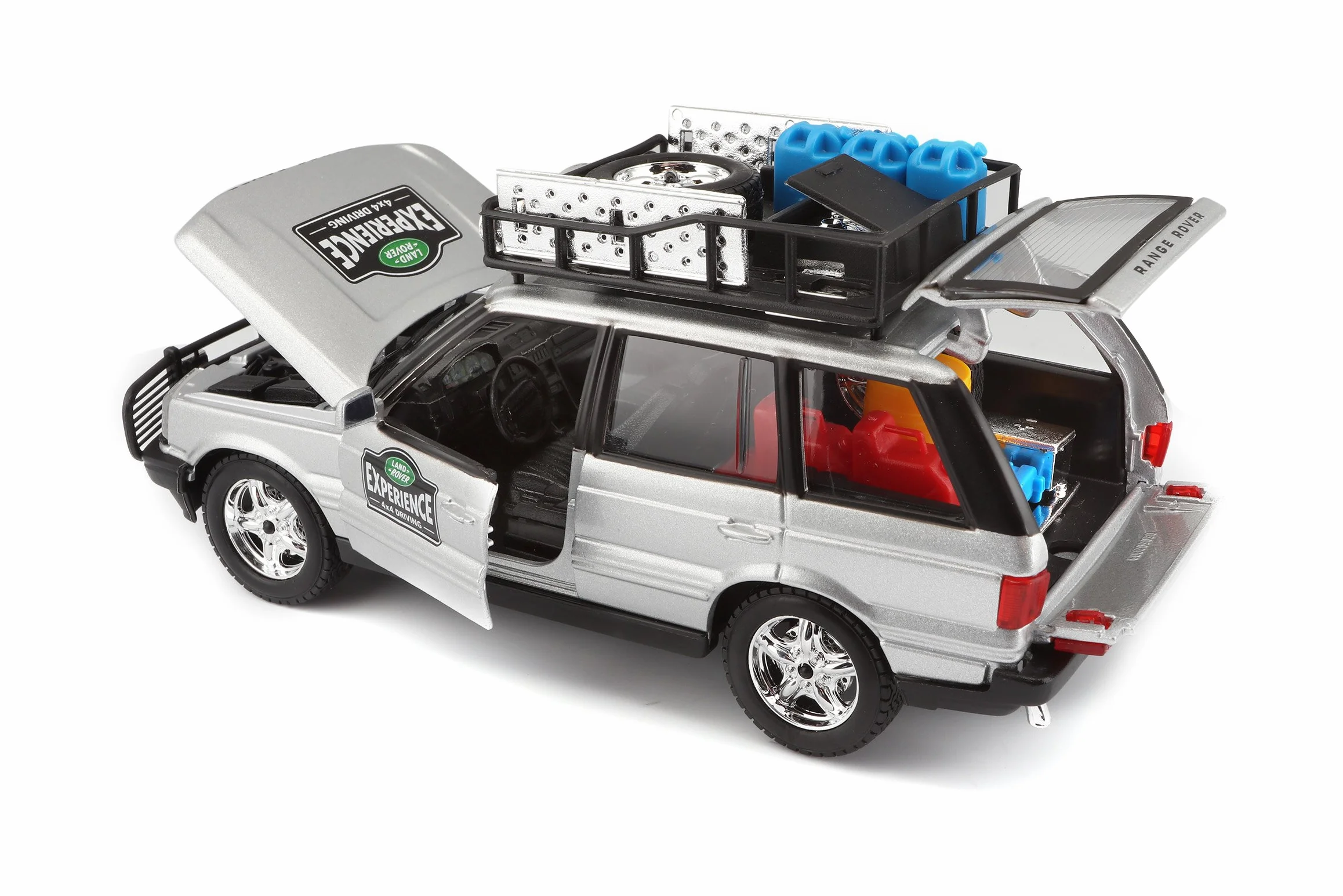Bburago Range Rover Safari Pojazd Zabawkowy, Srebrny, Od 3 Lat