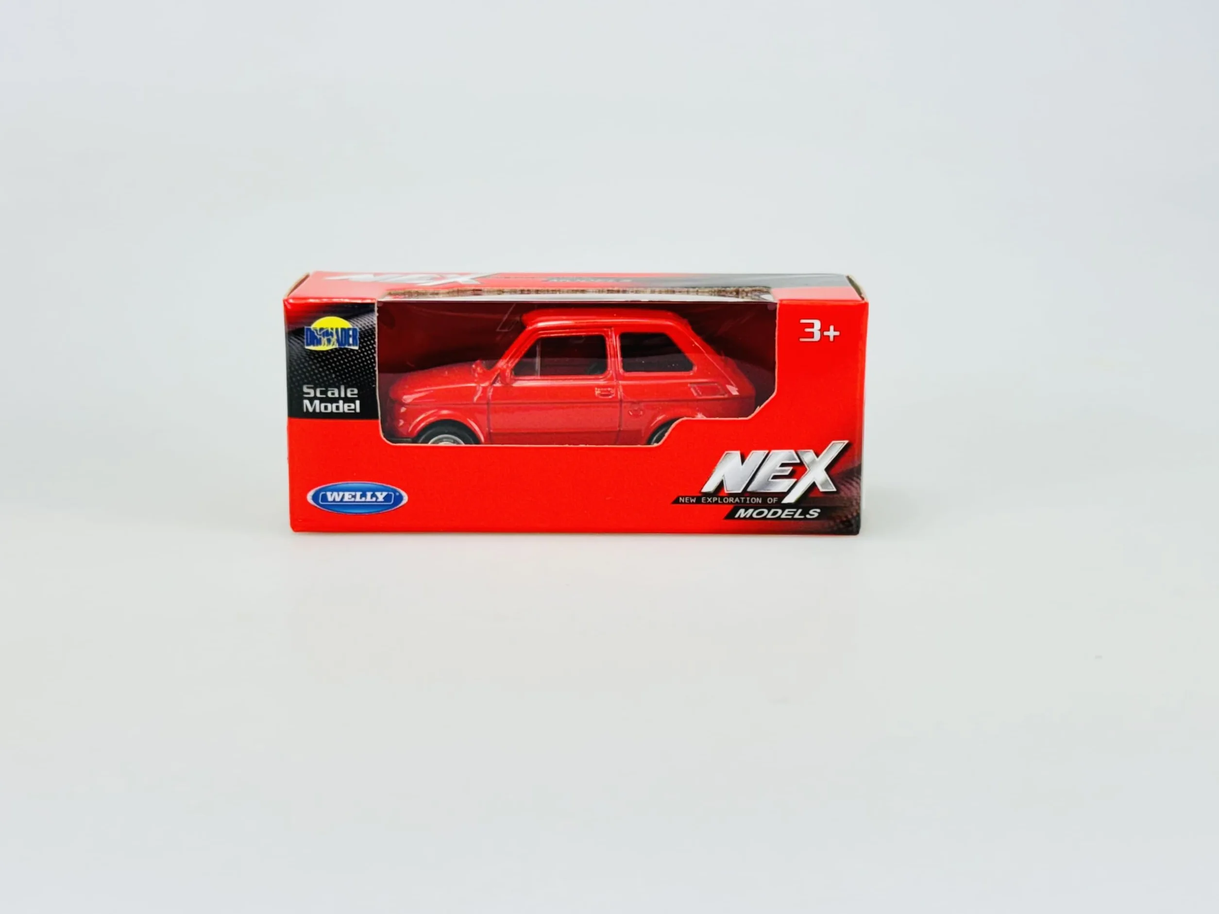 Welly FIAT 126 czerwony Polski FIAT 126p 1972-2000 1/60 1:60 7 cm model samochodu Die Cast nowy w pudełku