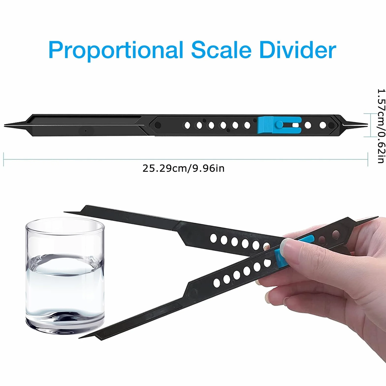 Proportional Divider Artist Drawing Tool, 10 Inch Adjustable Viewfinder Drawing Supplies for Artists, Drafting Tool for Architects, Students, Painters