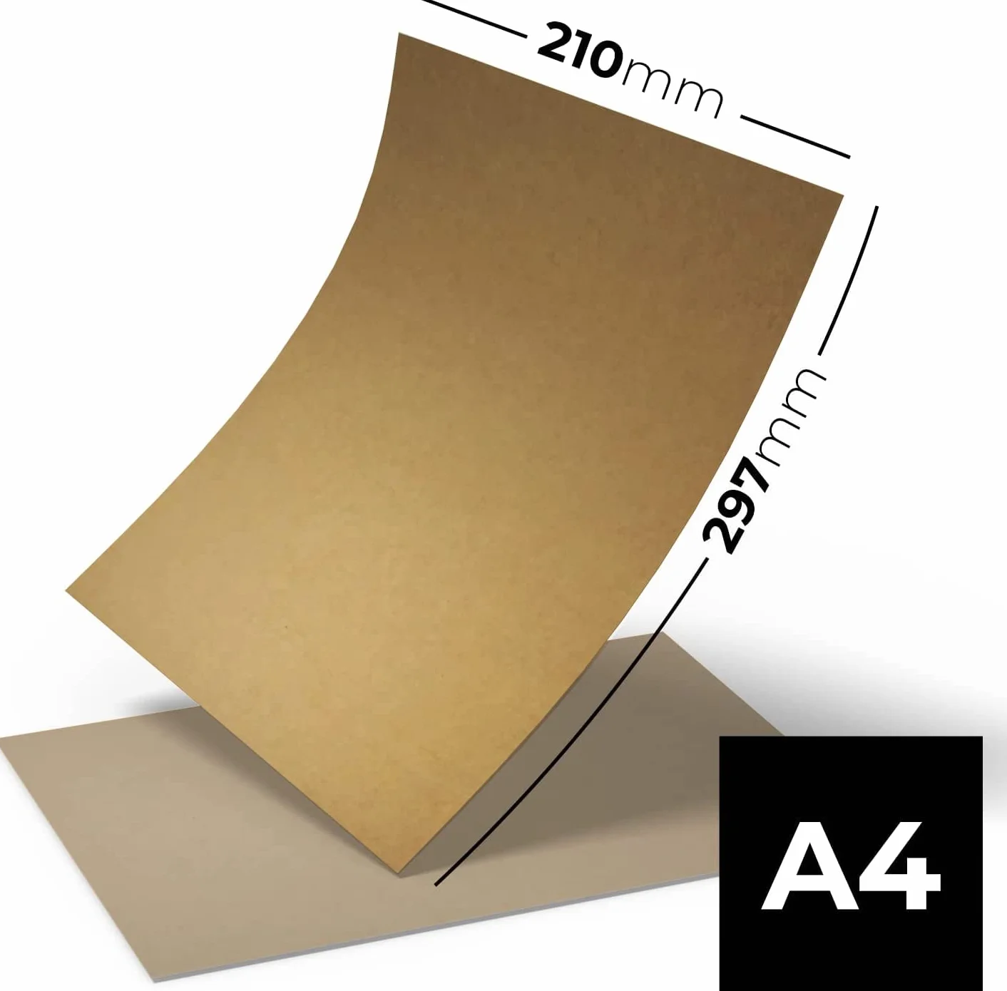 Netuno 50 arkuszy papieru siarczanowego w kolorze piaskowym A4, 210 x 297 mm, 100 g, brązowy, naturalny, vintage, do zaproszeń DIY, scrapbooking, kartki ślubne, kartki menu, rękodzieło, majsterkowanie
